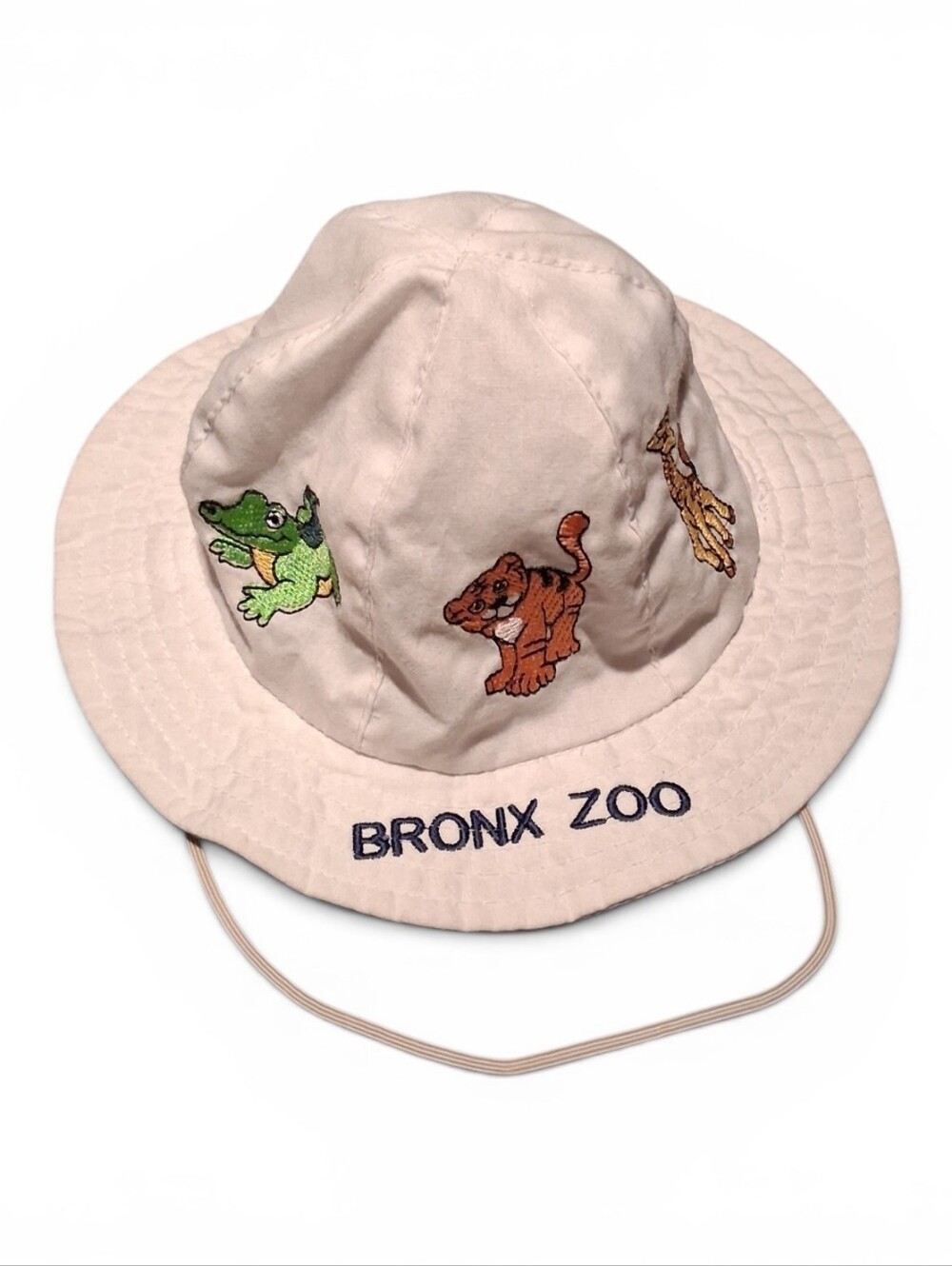 Vtg Bronx Zoo Hat Colorful Animals Child Bucket Hat